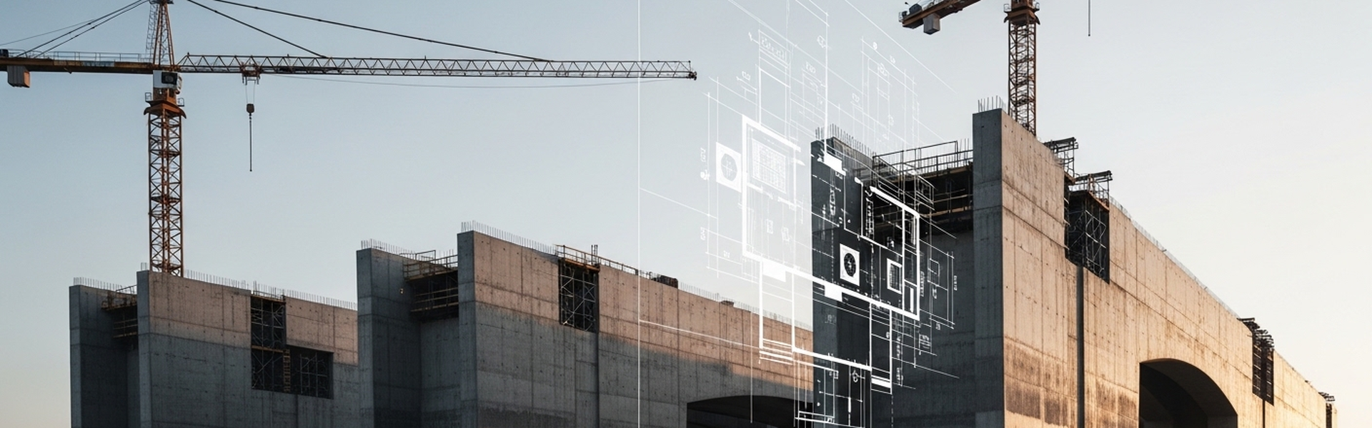 Строительная площадка и чертежи